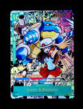 Green & Blastoise Manga Rare (POKE-017)
