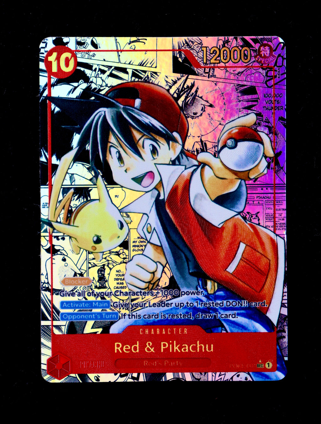 Red & Pikachu Manga Rare (POKE-001)