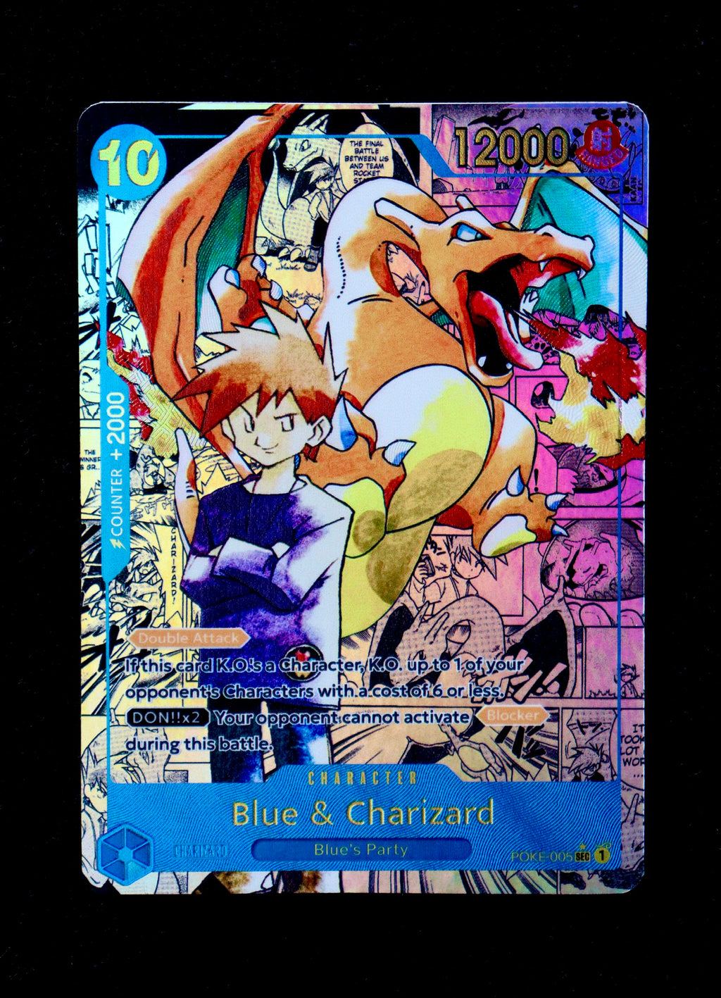 Blue & Charizard Manga Rare (POKE-005)